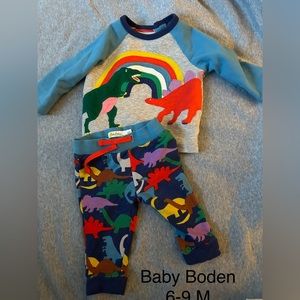 Boden boys dinosaur outfit 6-9 M